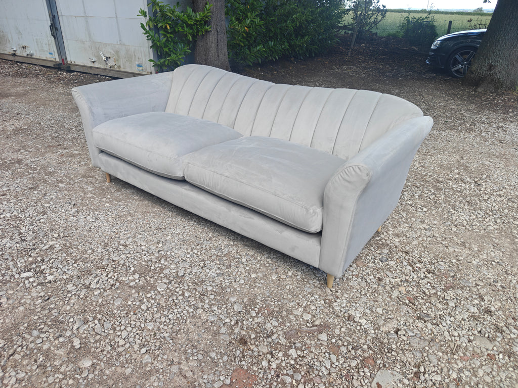 DFS Large 4 Seater Velvet Sofa – Like New