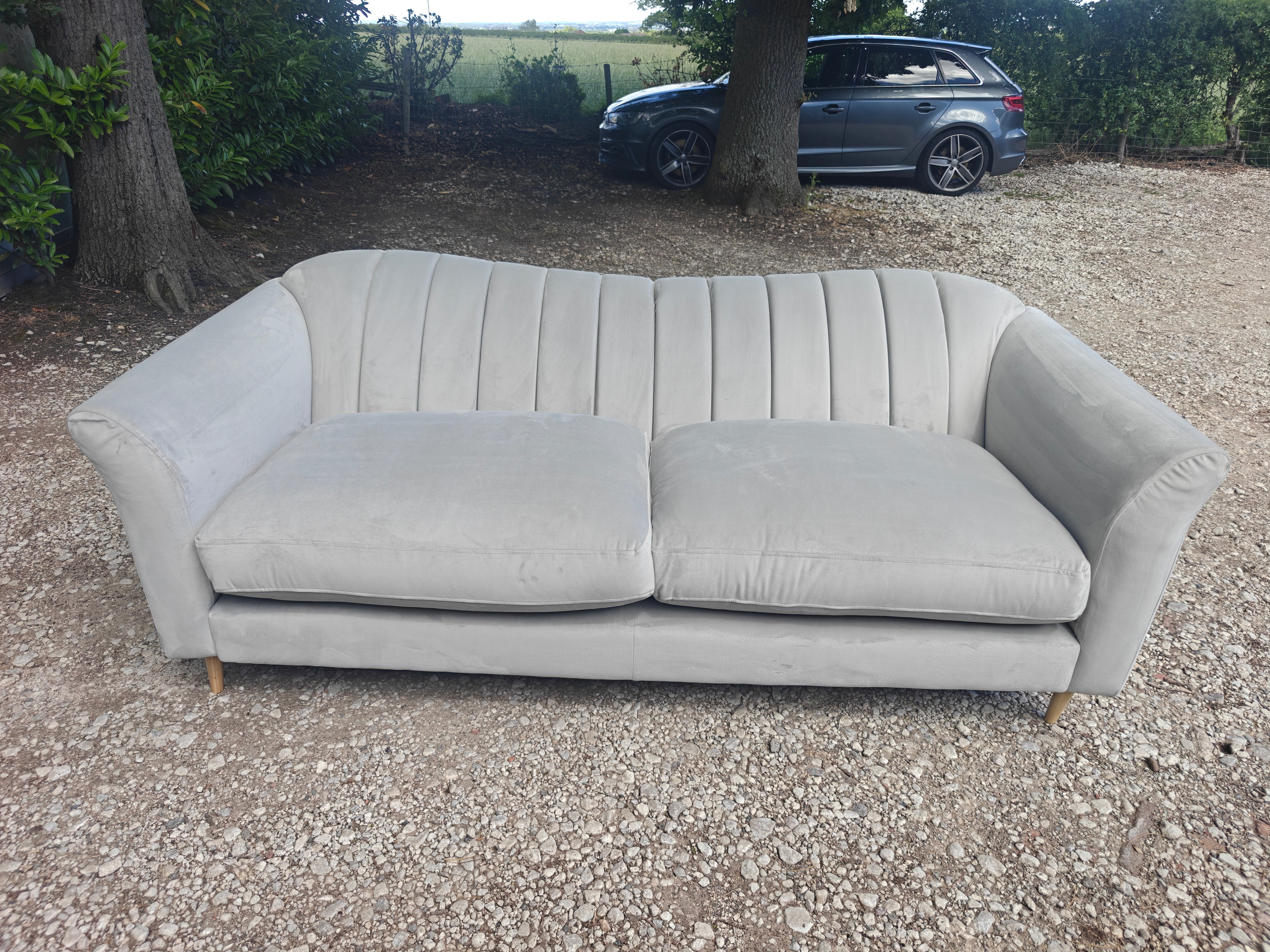 DFS Large 4 Seater Velvet Sofa – Like New