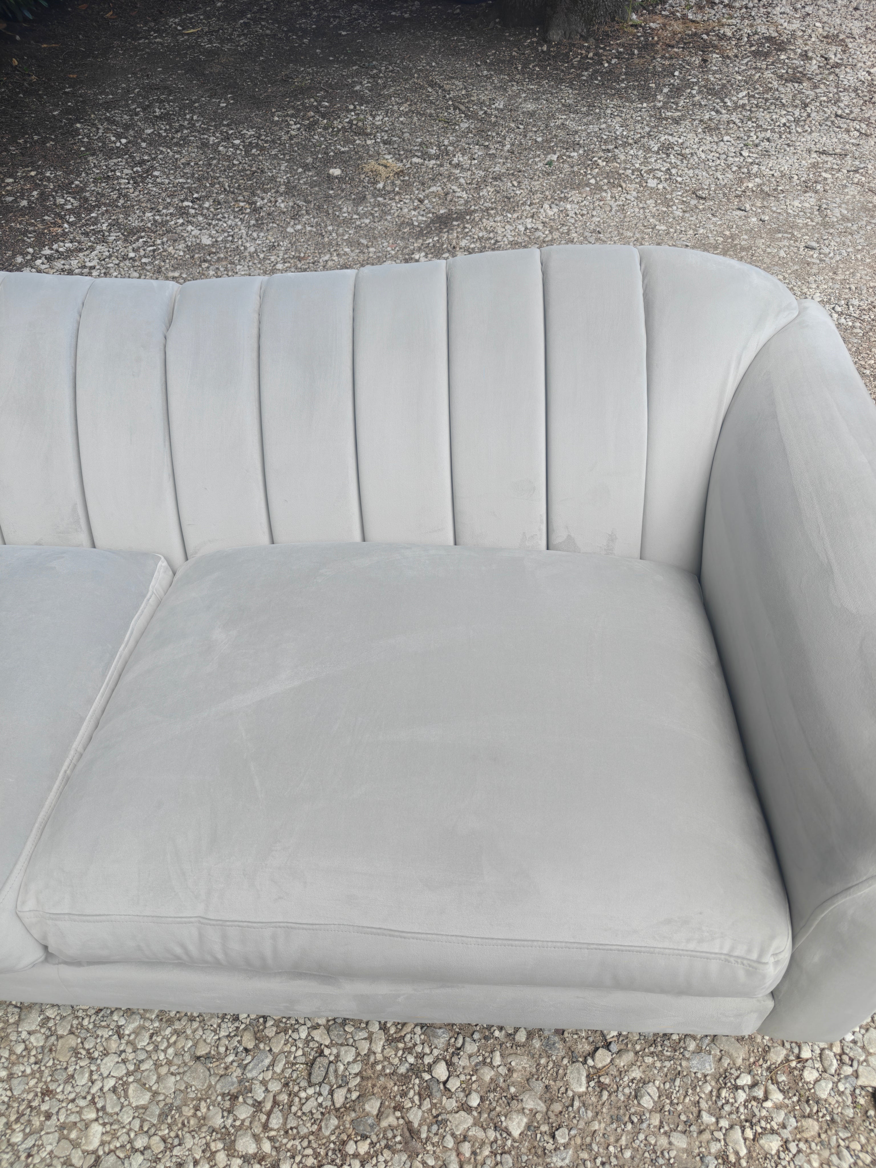 DFS Large 4 Seater Velvet Sofa – Like New