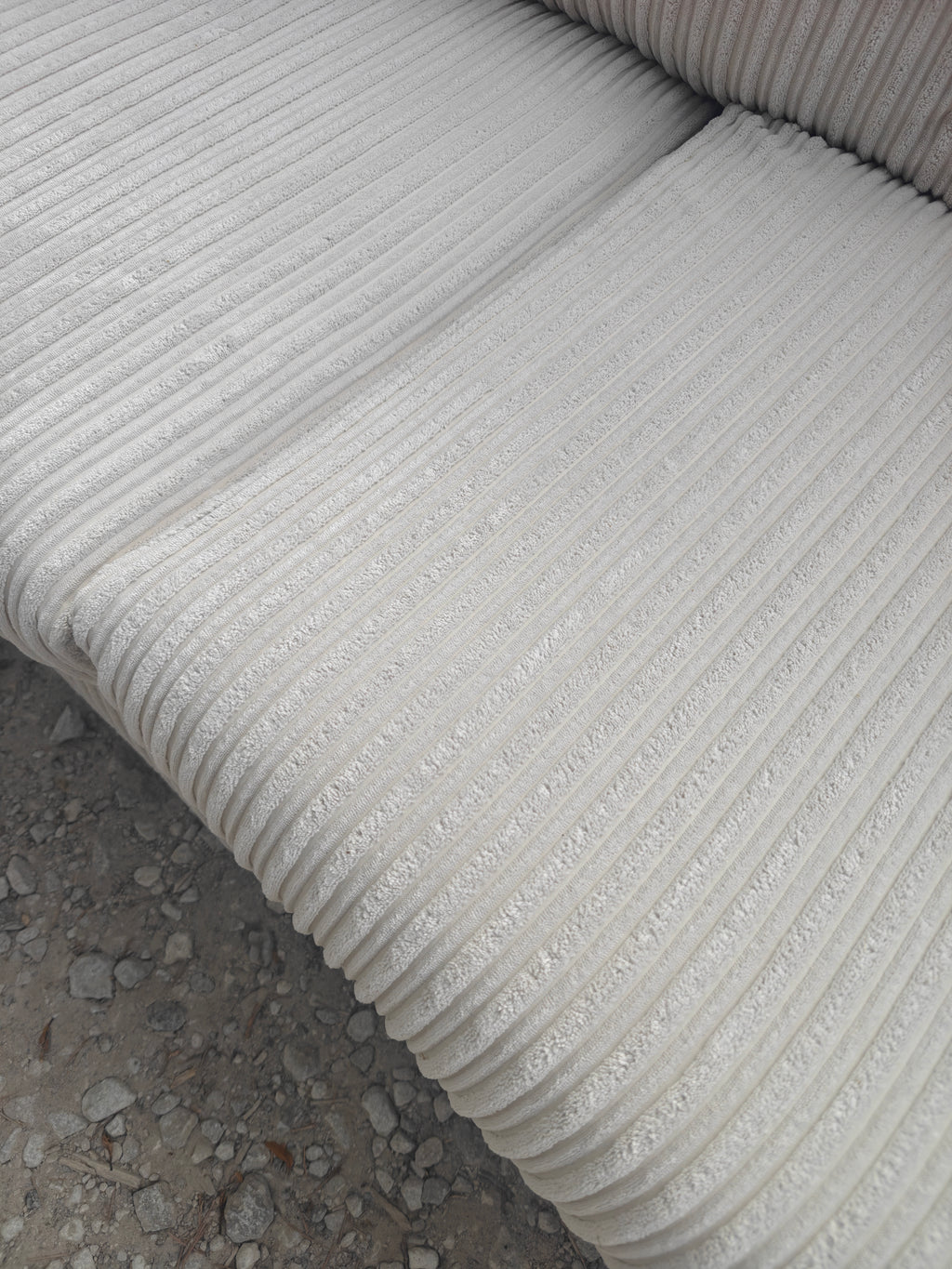 Cream Jumbo Cord Corner Sofa + 3 Seater
