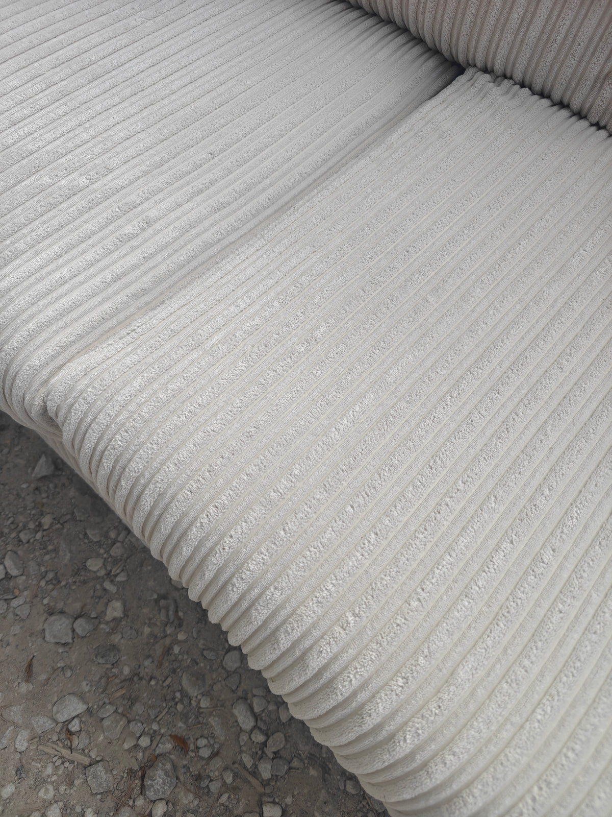 Cream Jumbo Cord Corner Sofa + 3 Seater