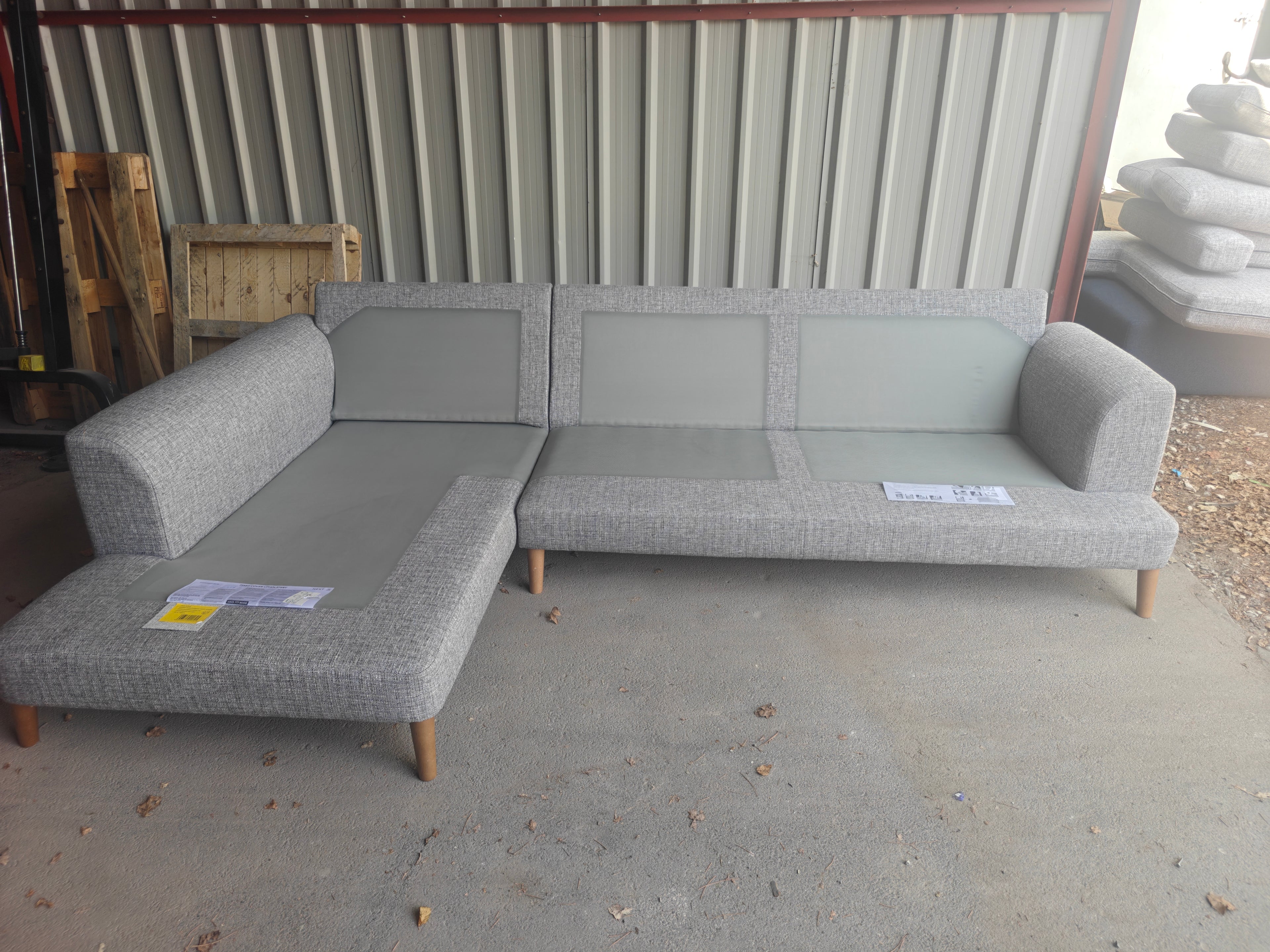 NEXT Parker Large Corner Sofa – Light Grey