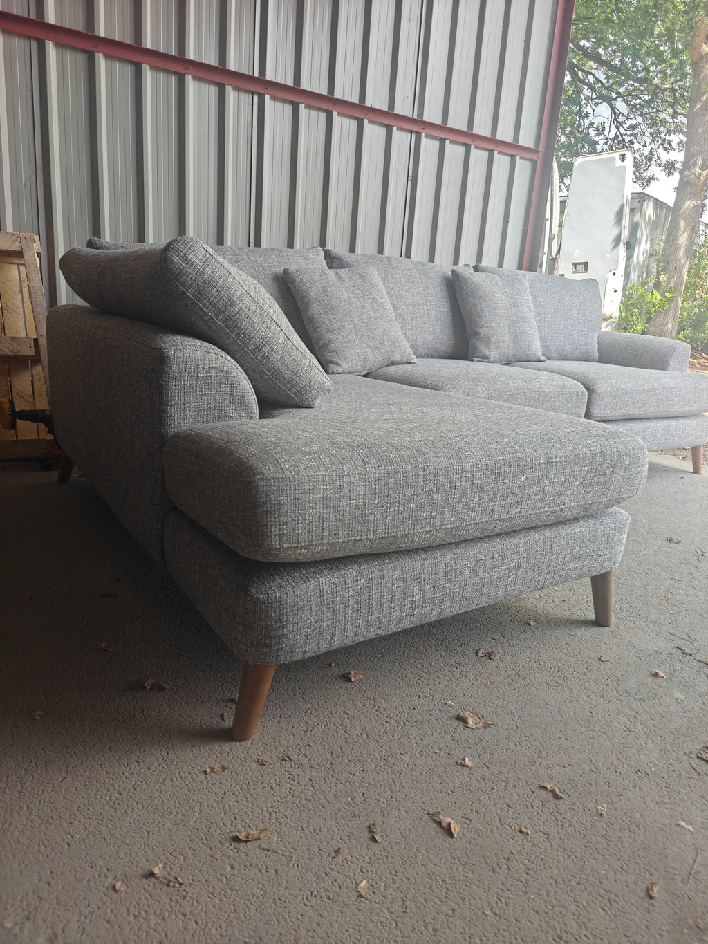 NEXT Parker Large Corner Sofa – Light Grey