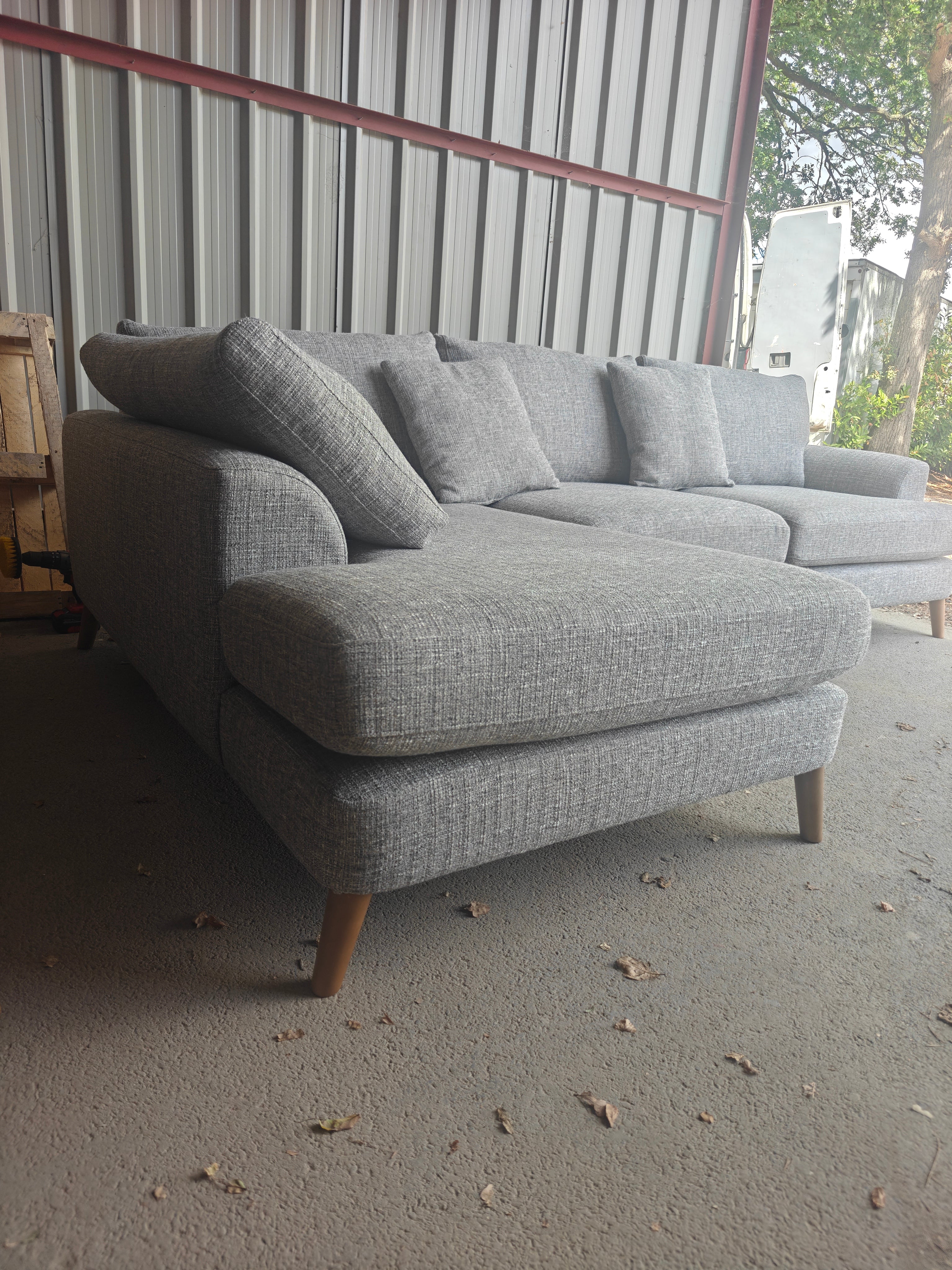 NEXT Parker Large Corner Sofa – Light Grey