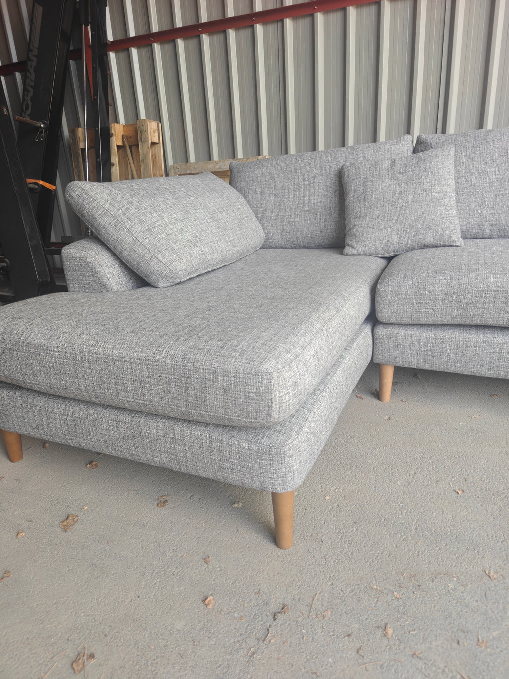 NEXT Parker Large Corner Sofa – Light Grey