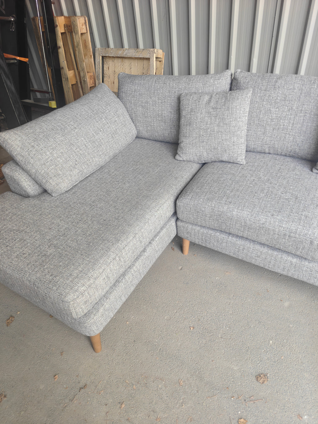 NEXT Parker Large Corner Sofa – Light Grey