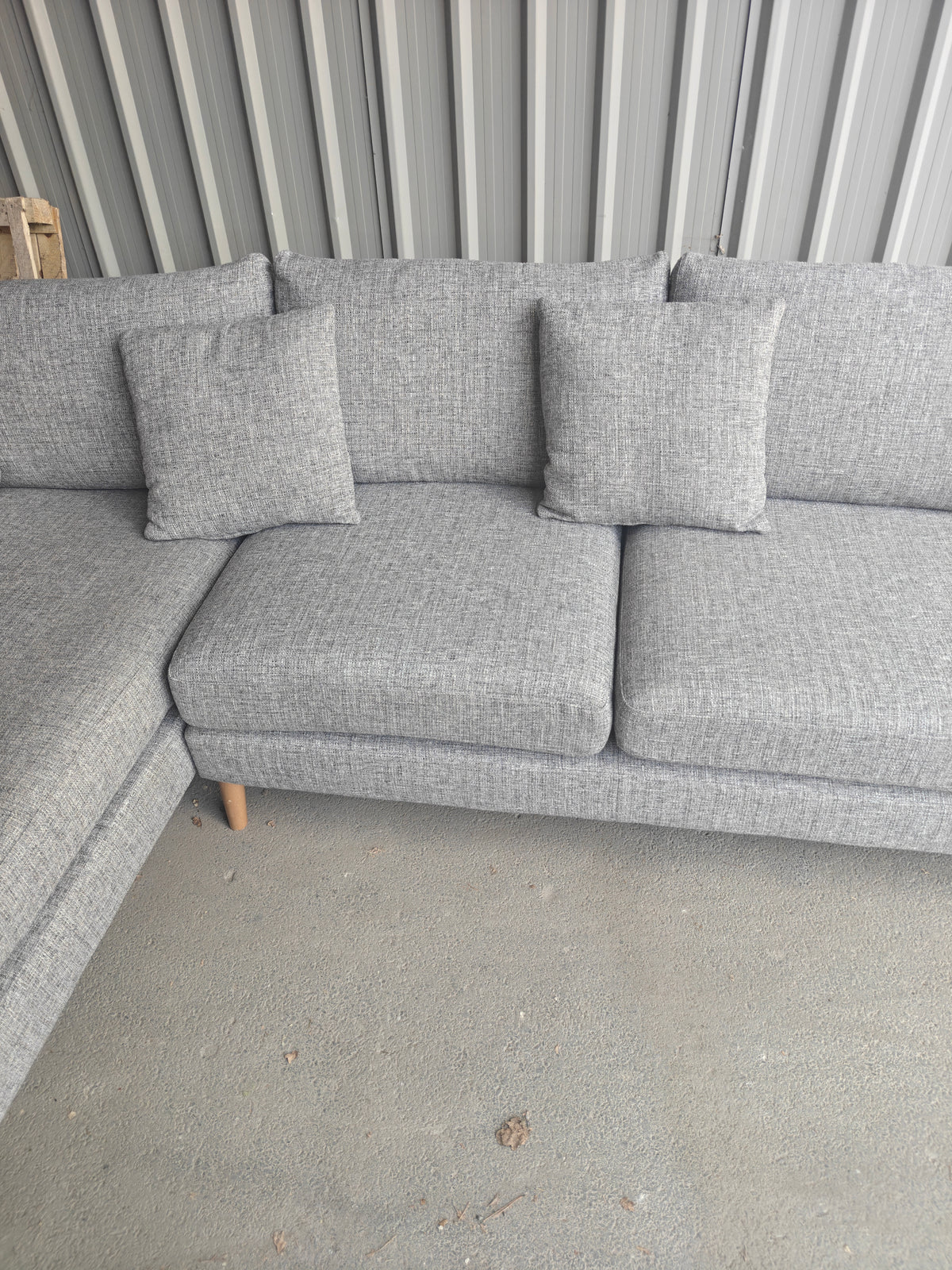 NEXT Parker Large Corner Sofa – Light Grey