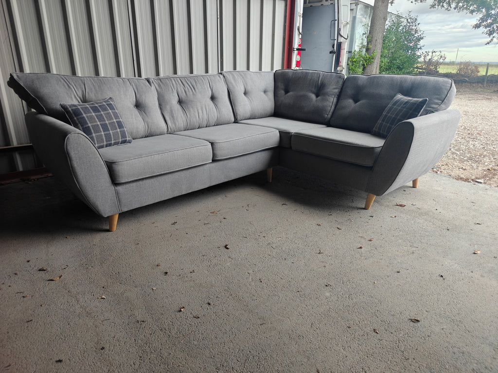 Large Grey Corner Sofa – Made in Great Britain
