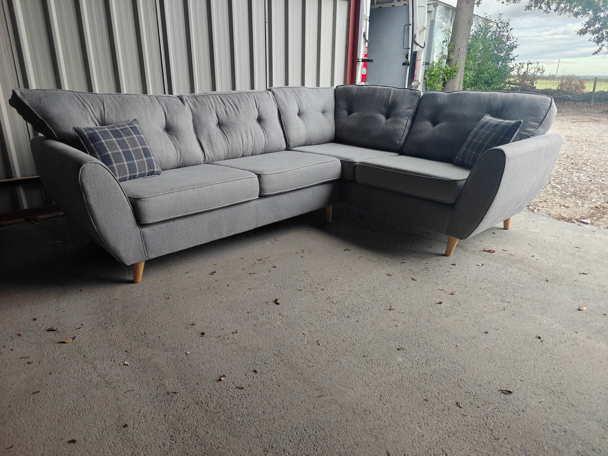 Large Grey Corner Sofa – Made in Great Britain