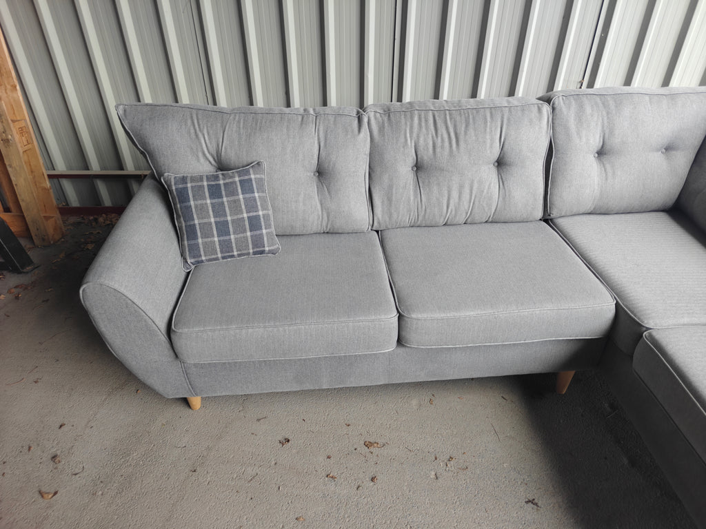 Large Grey Corner Sofa – Made in Great Britain
