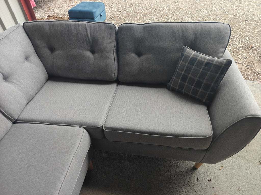 Large Grey Corner Sofa – Made in Great Britain
