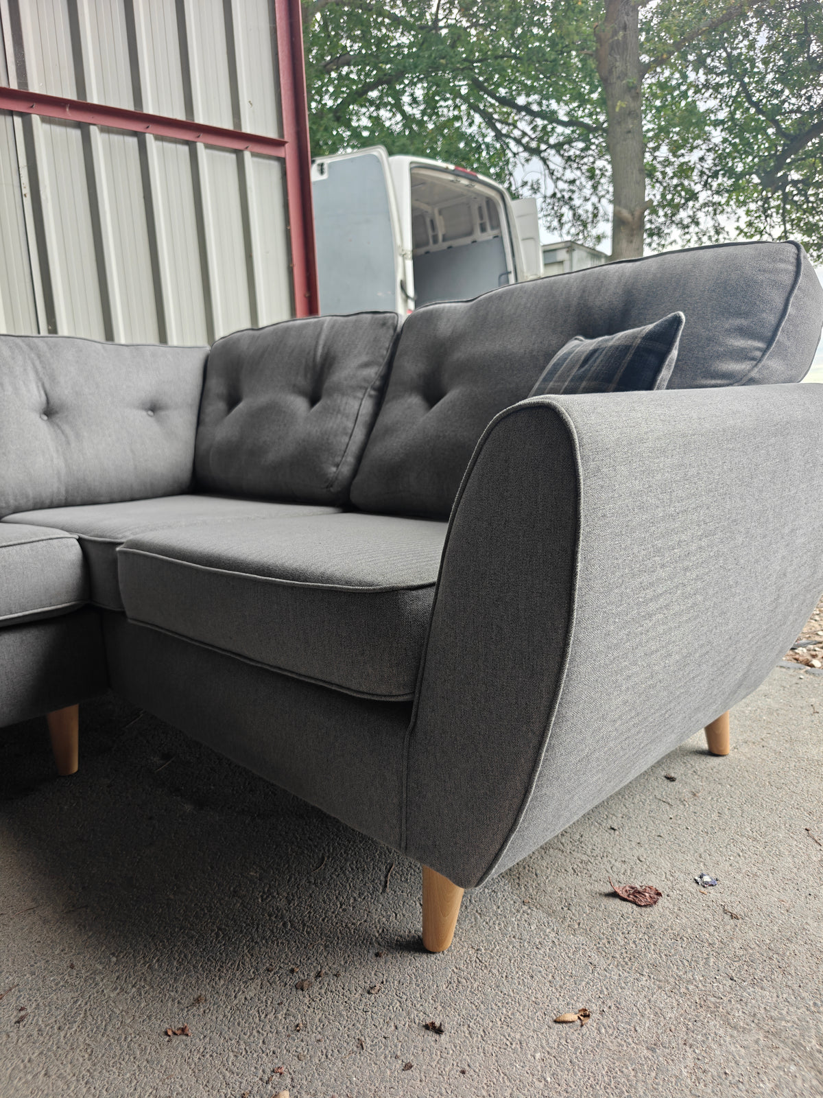 Large Grey Corner Sofa – Made in Great Britain