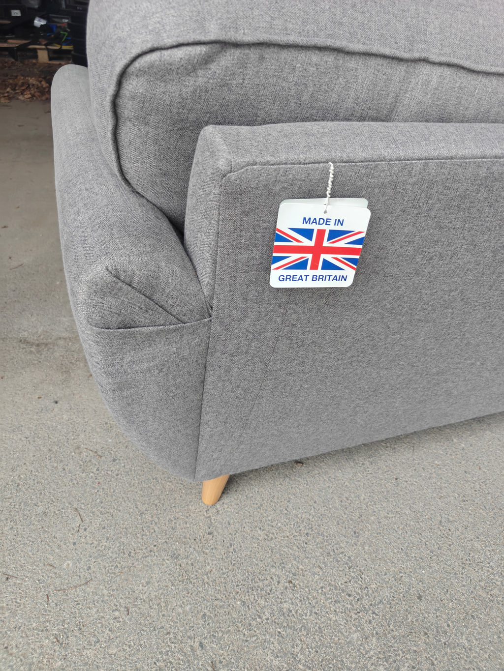 Large Grey Corner Sofa – Made in Great Britain