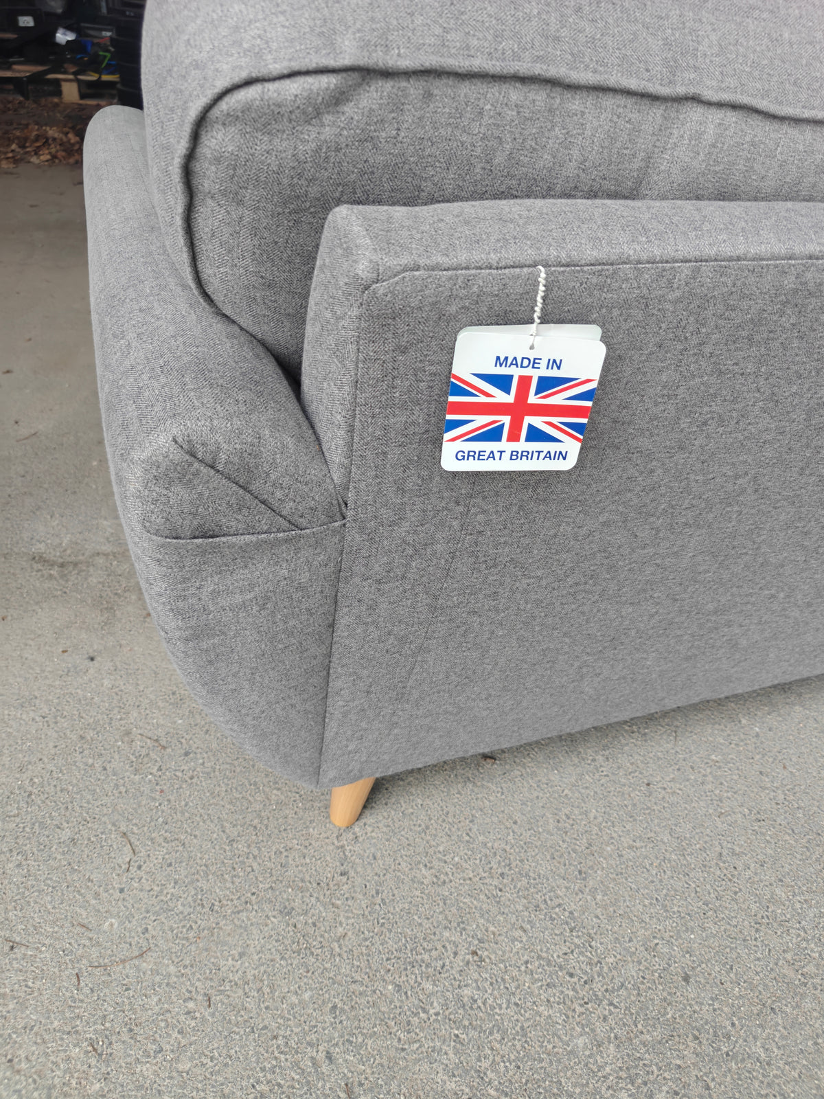 Large Grey Corner Sofa – Made in Great Britain