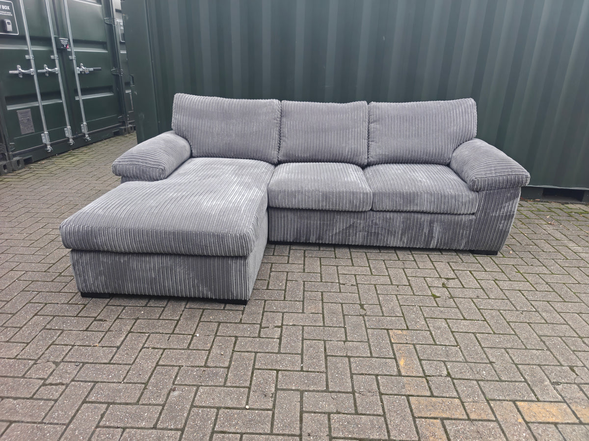 Very Collection Amalfi Grey Jumbo Cord Chaise Sofa
