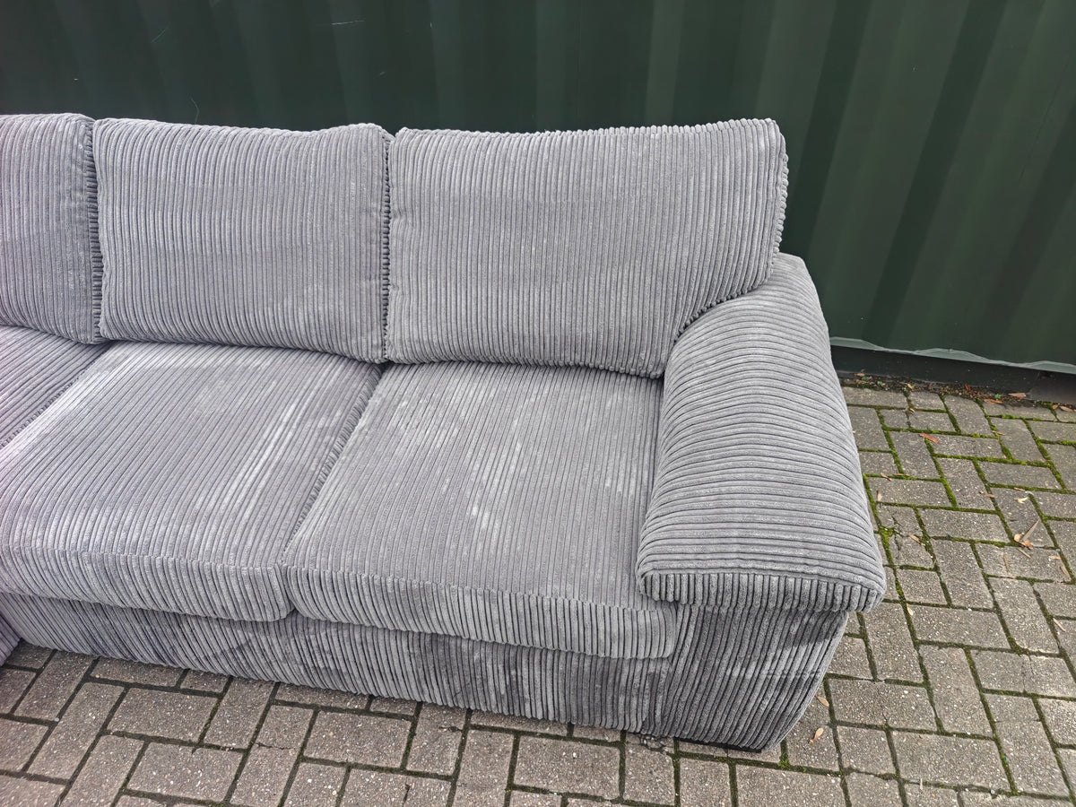Very Collection Amalfi Grey Jumbo Cord Chaise Sofa