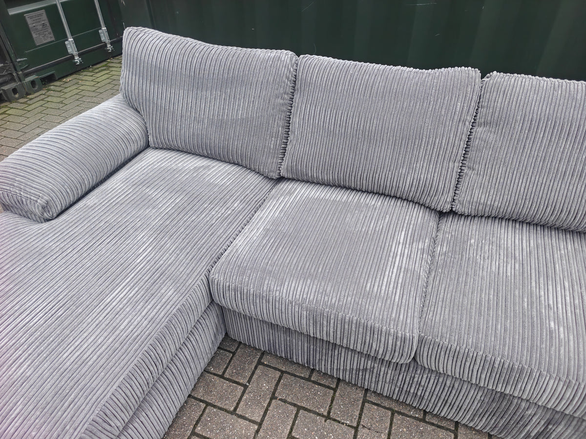 Very Collection Amalfi Grey Jumbo Cord Chaise Sofa