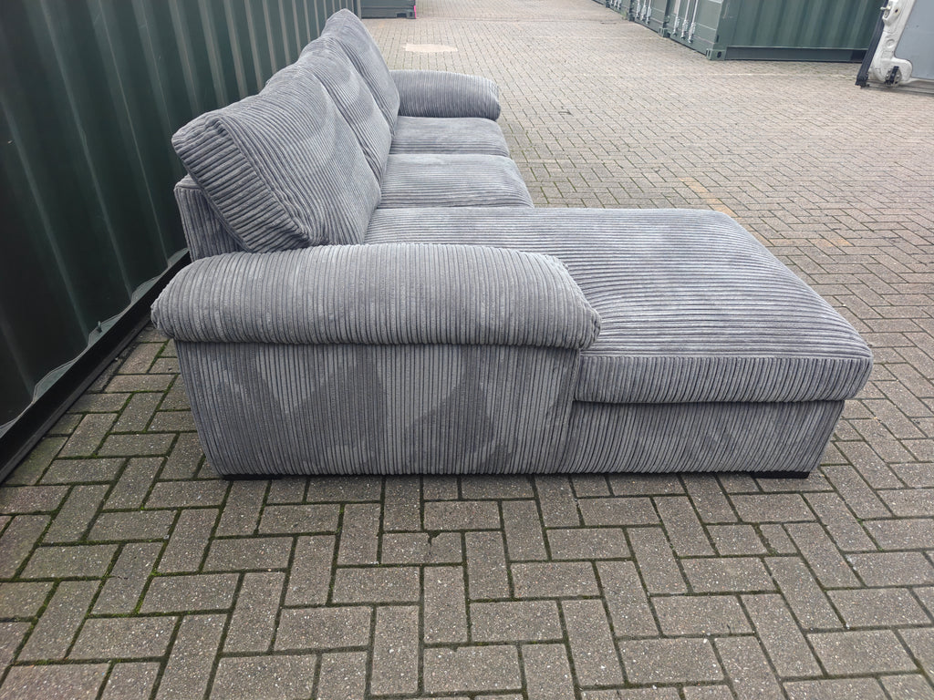 Very Collection Amalfi Grey Jumbo Cord Chaise Sofa