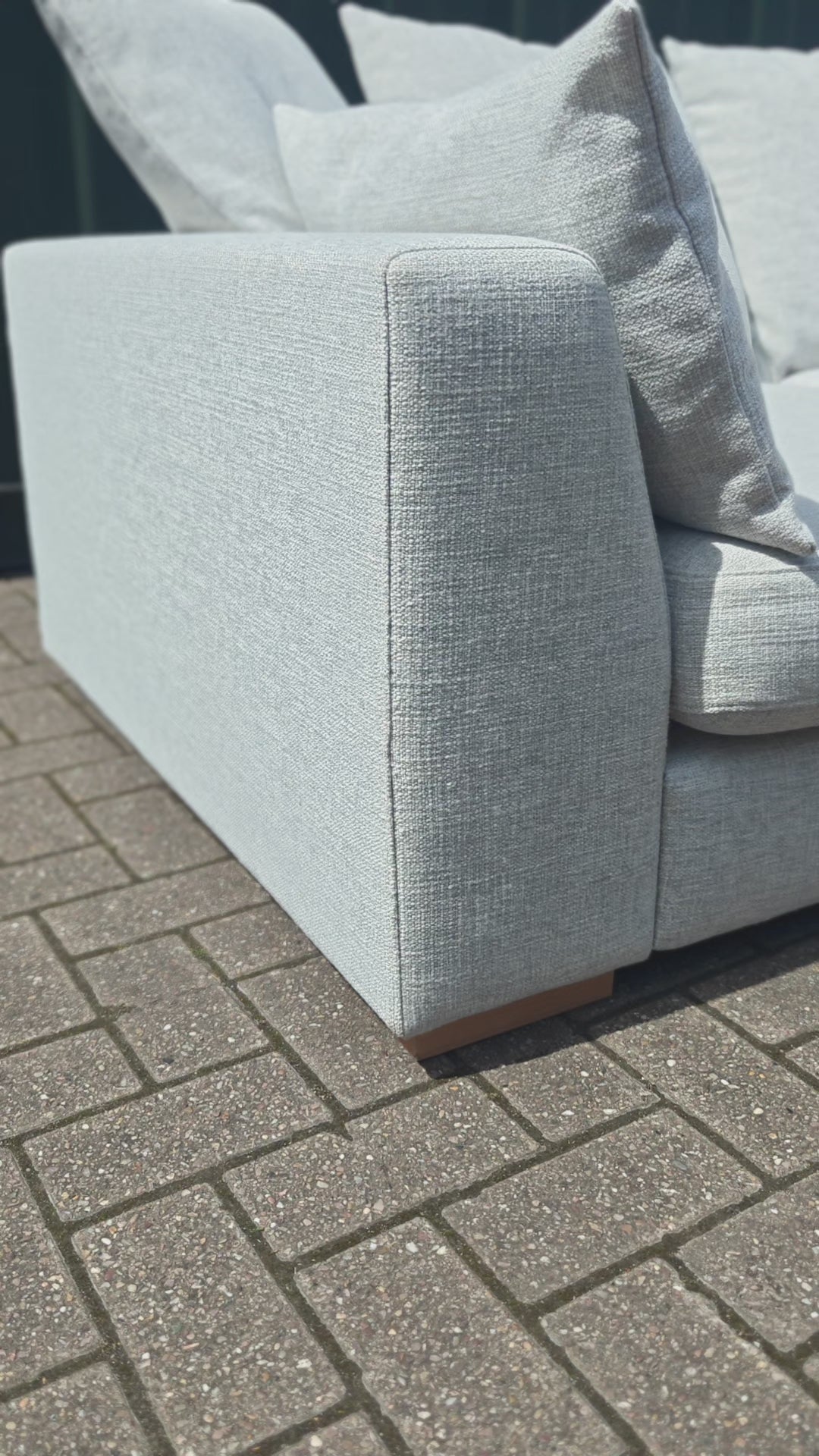 Ex Display DFS Plush 3 Seater Sofa – Light Grey