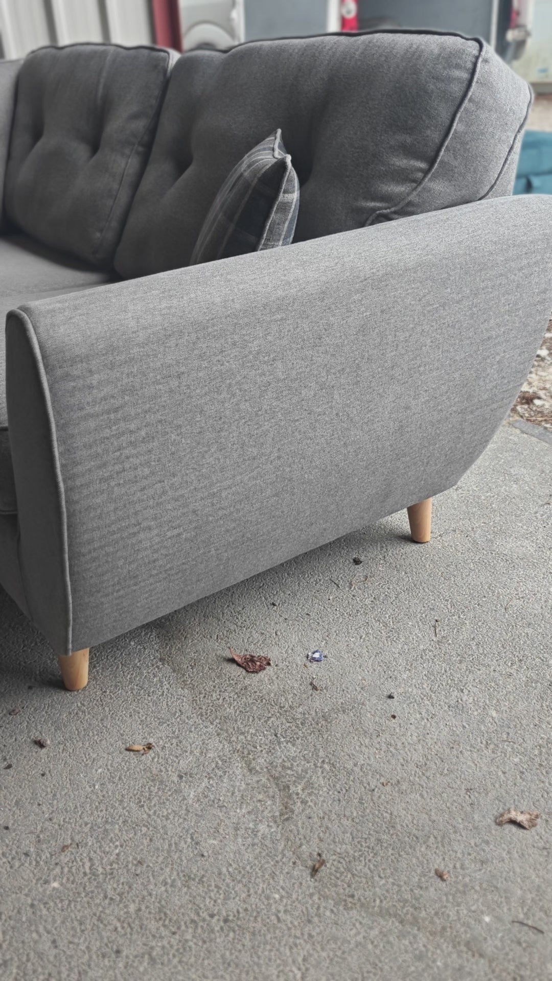 Large Grey Corner Sofa – Made in Great Britain