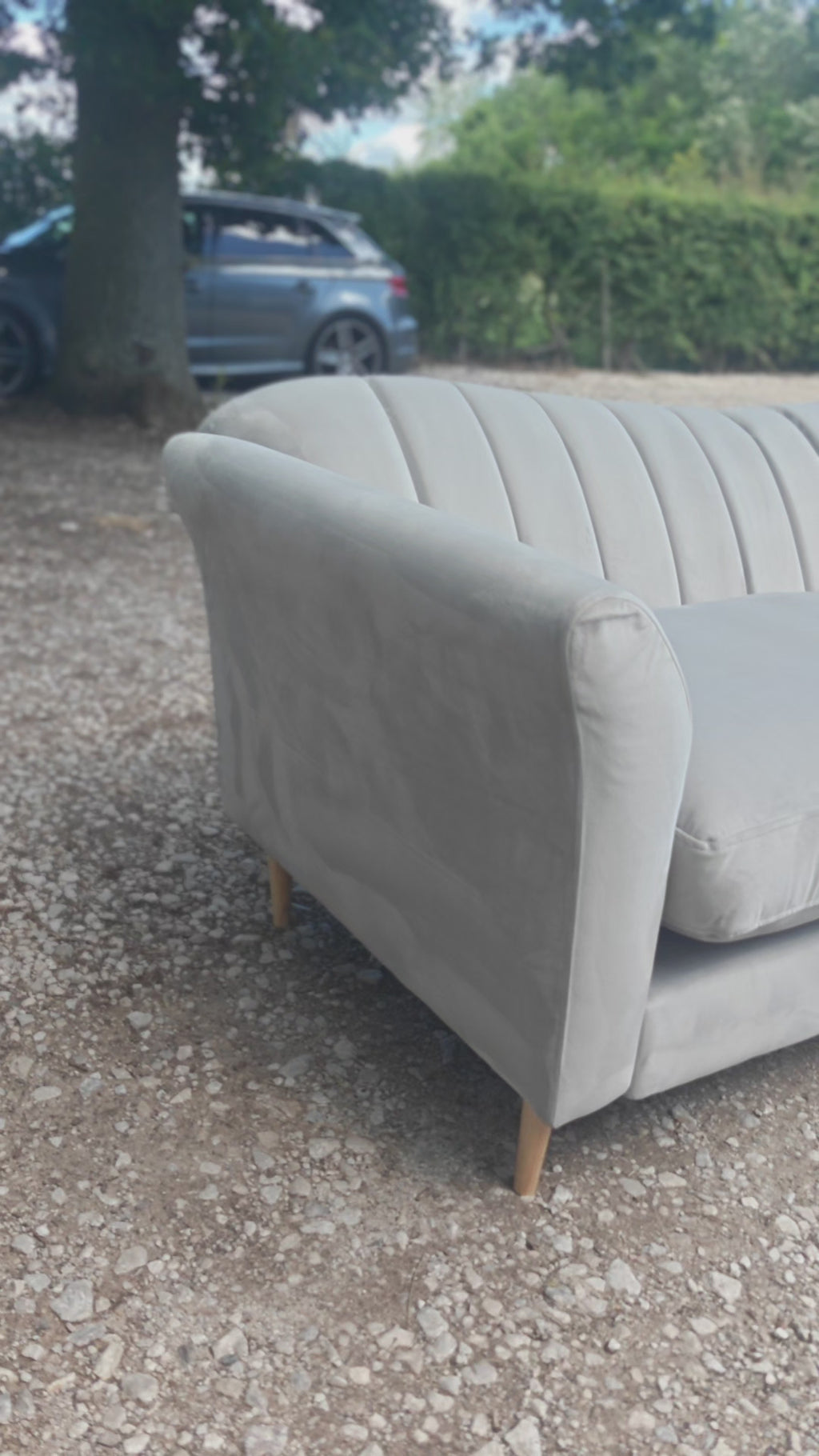 DFS Large 4 Seater Velvet Sofa – Like New