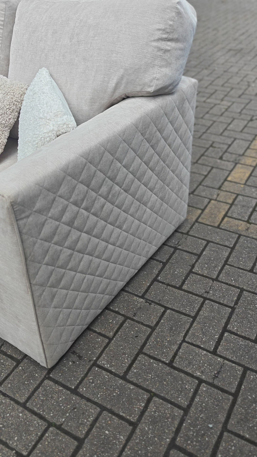Stone/Beige Left Hand Side Sofa